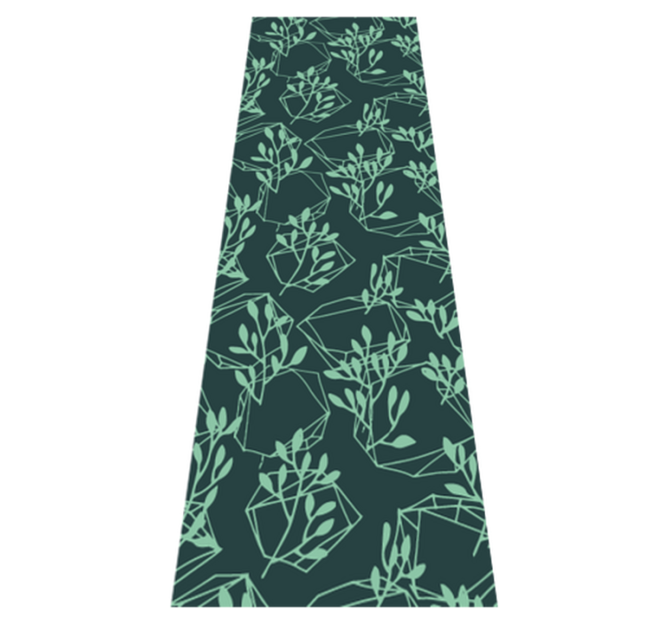 Green vintage plants bedroom vinyl rug - TenStickers