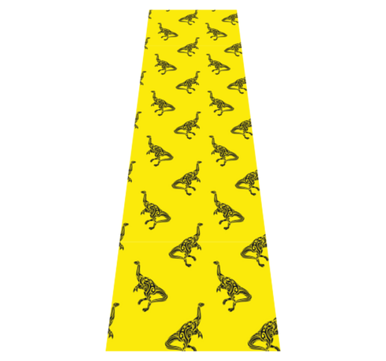 Brachiosaurus symbols on yellow bedroom vinyl rug - TenStickers