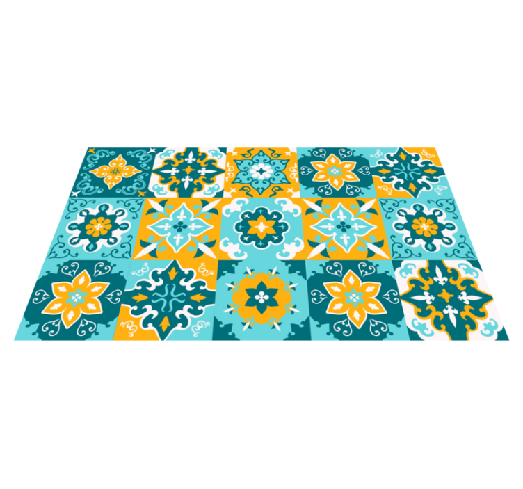Geometric Tile Effect Surface tile carpet - TenStickers
