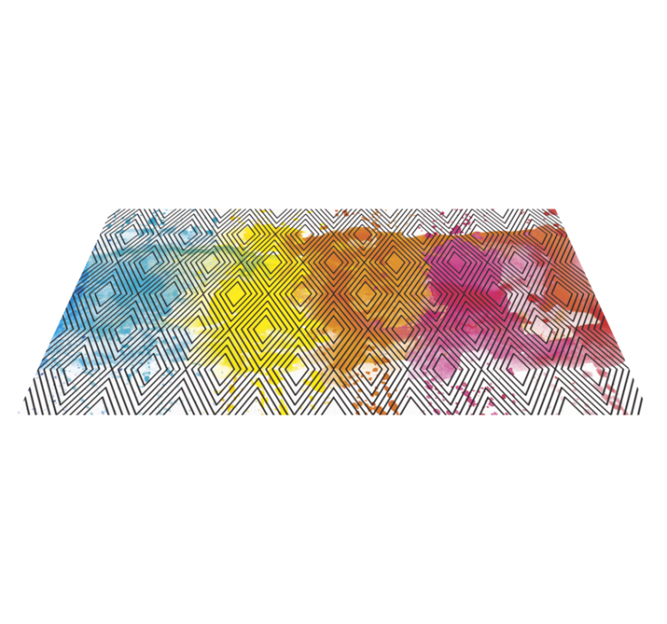 Multicolor Geometric Pattern modern rug - TenStickers