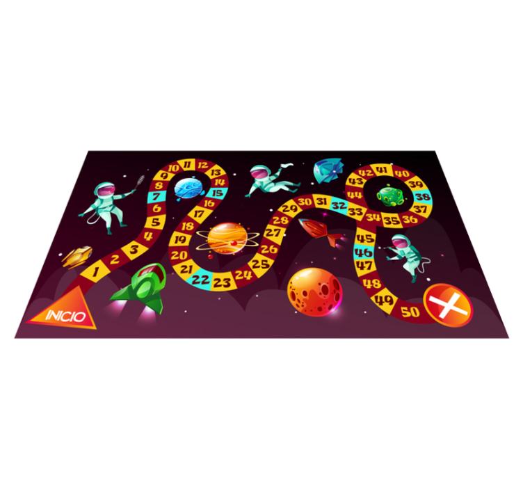 Space Adventure Game game vinyl rug - TenStickers
