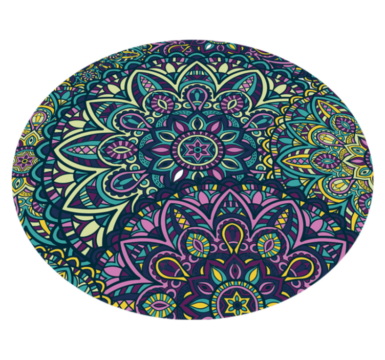 Mandala Pattern mandala vinyl rug - TenStickers