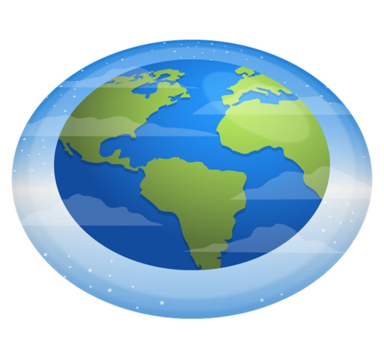 Amazing circular vinyl rug of the globe - TenStickers