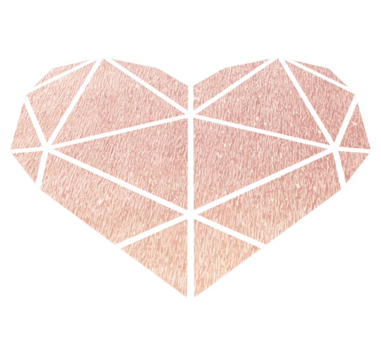 Geometric Heart Pattern geometric vinyl rug - TenStickers
