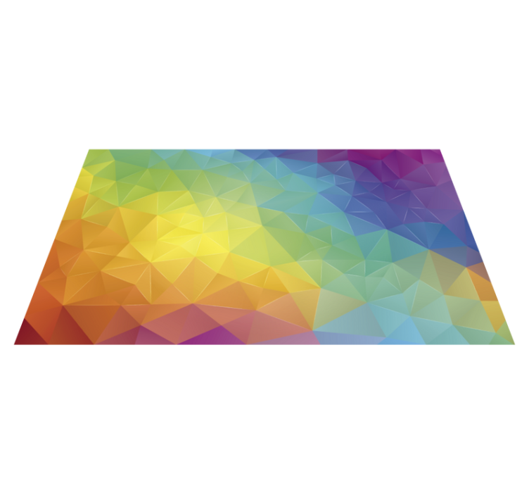 Geometric Spectrum geometric vinyl rug - TenStickers