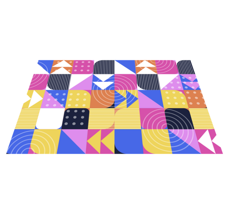 Geometric Pattern Play geometric vinyl rug - TenStickers