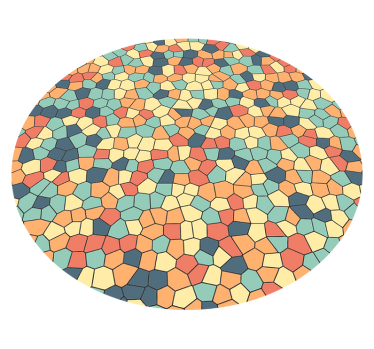 Mosaic Roundel mosaic vinyl rug - TenStickers