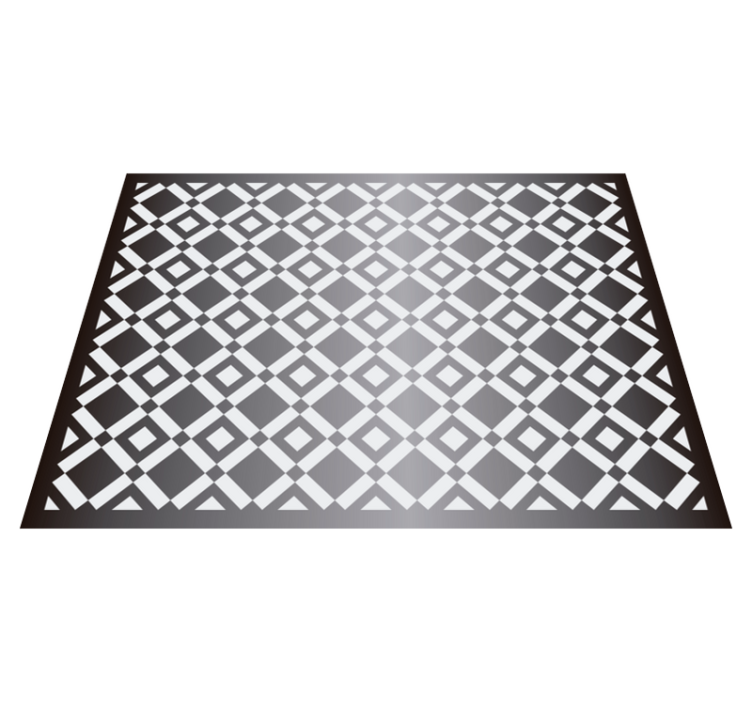Geometric diamonds living room vinyl rug - TenStickers