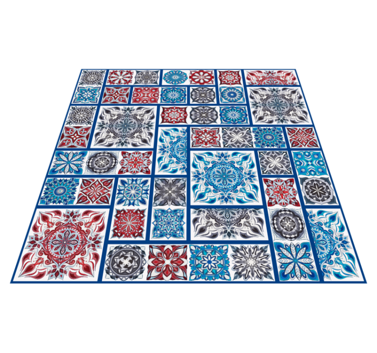 Mosaic Tile Patchwork mosaic vinyl rug - TenStickers