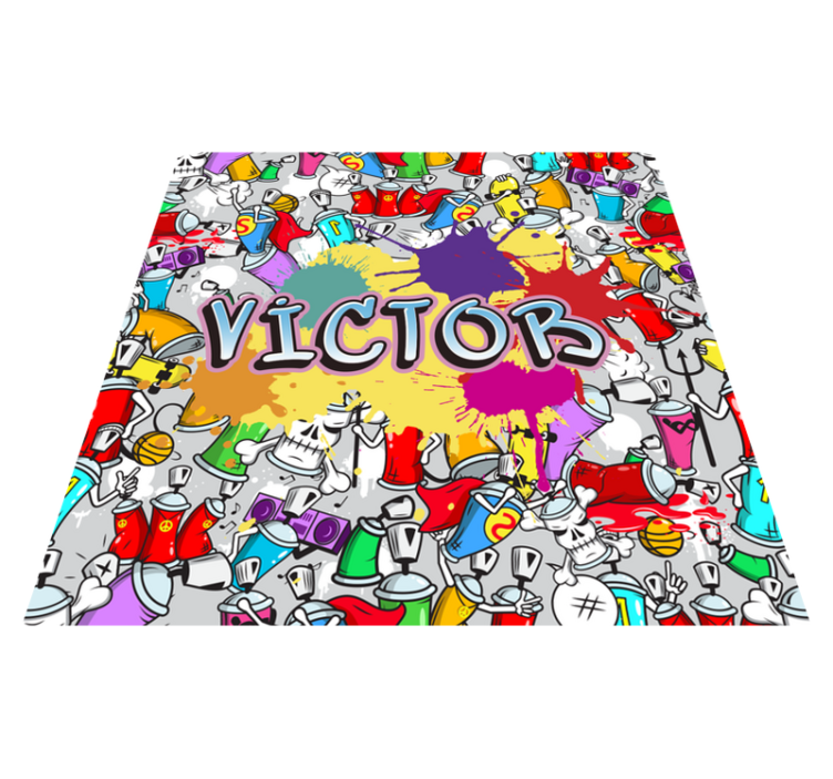Custom Graffiti Style custom vinyl rug - TenStickers