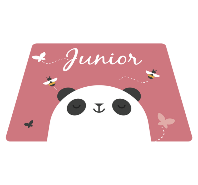 Personalized Panda custom vinyl rug - TenStickers