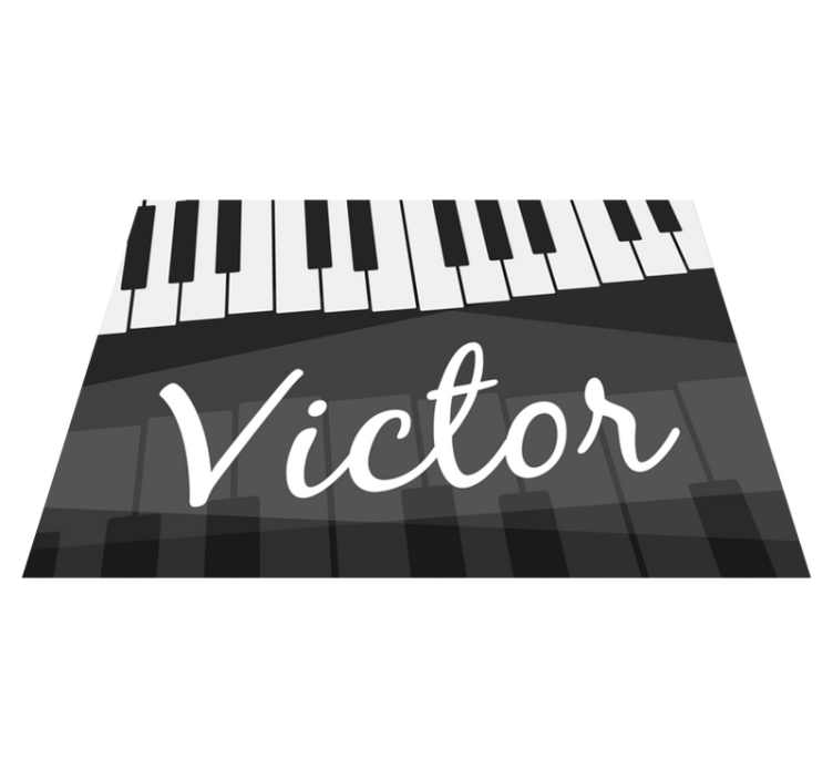 Piano Keyboard Customizable custom vinyl rug - TenStickers