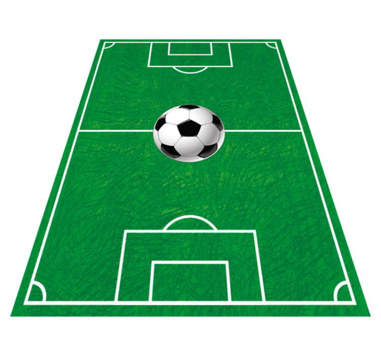 Soccer Field Graphics game vinyl rug - TenStickers