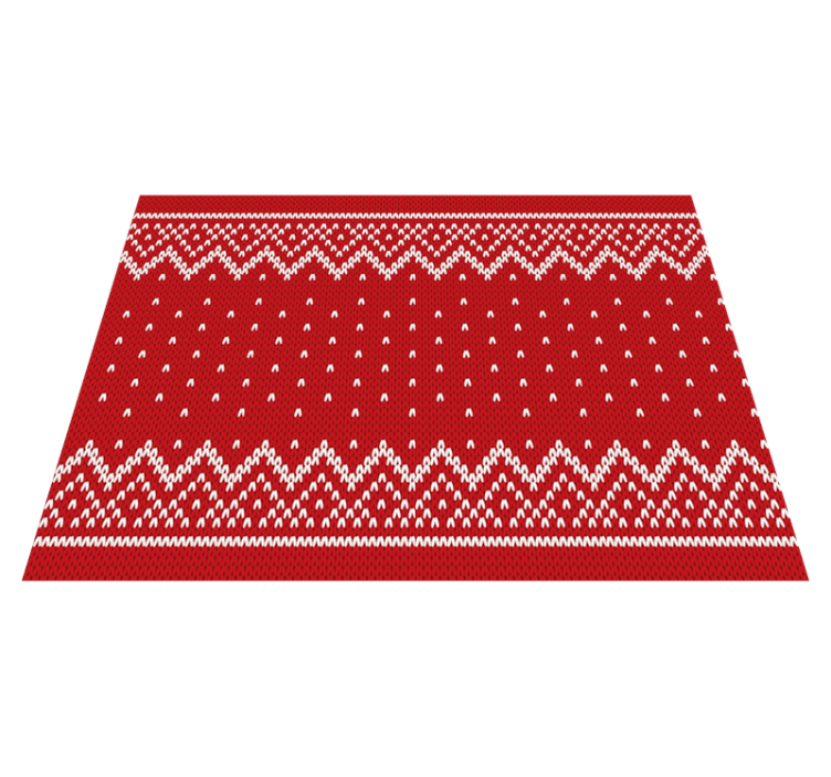 Festive Knit Pattern Christmas vinyl rug - TenStickers