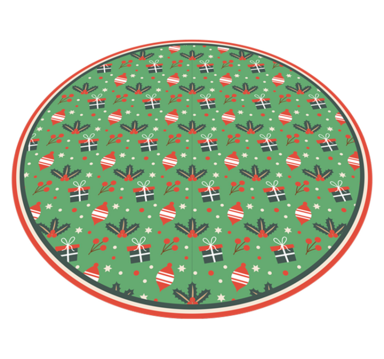 Festive Roundel Christmas vinyl rug - TenStickers