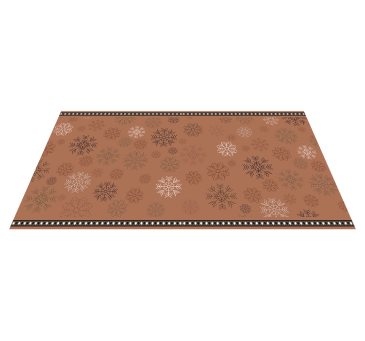 Snowflake Motif floral vinyl rug - TenStickers