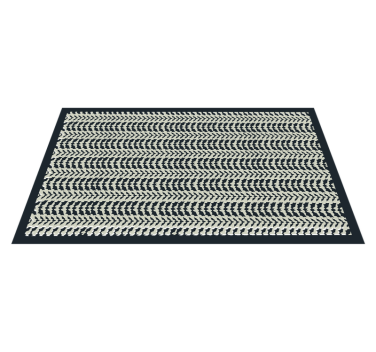 Chevron Intricacy striped vinyl rug - TenStickers
