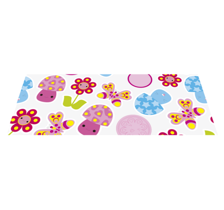 Colorful Nursery Shapes kids vinyl rug - TenStickers
