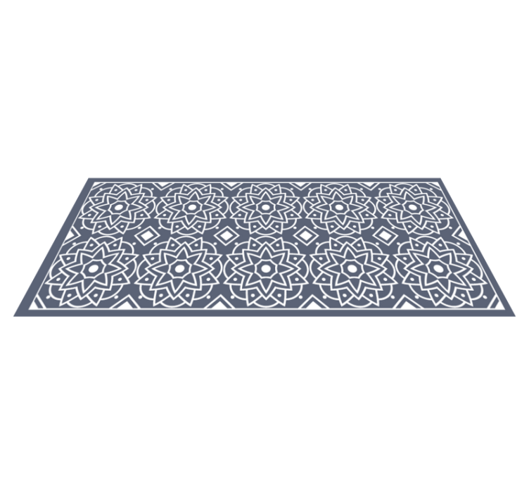 Intricate Mosaic Pattern kitchen vinyl rug - TenStickers