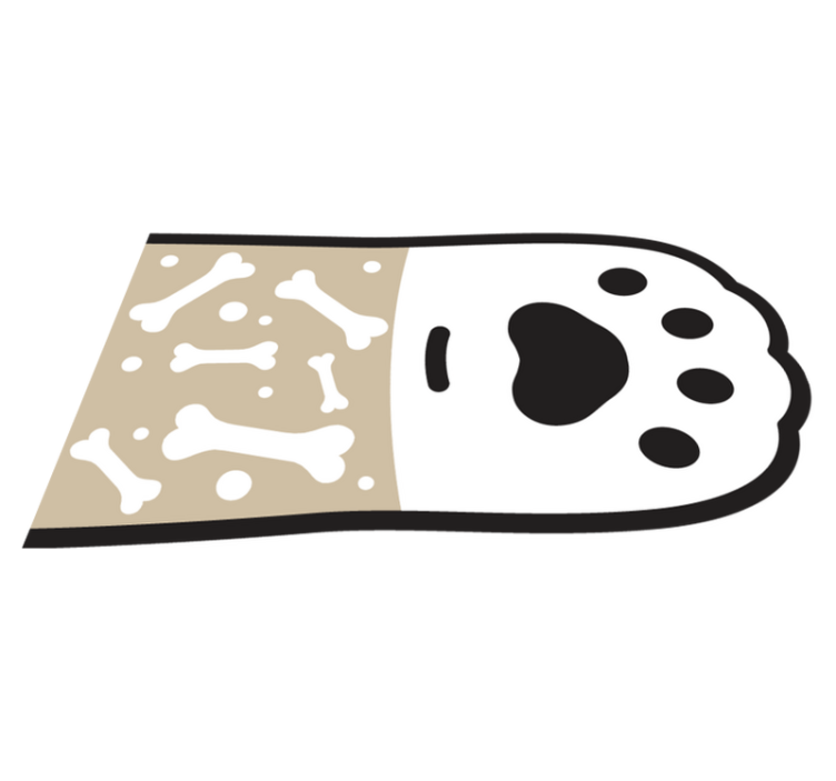 Paw Patterned Surface animal vinyl rug - TenStickers