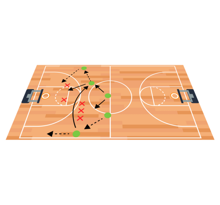 Basketball Court road vinyl rug - TenStickers