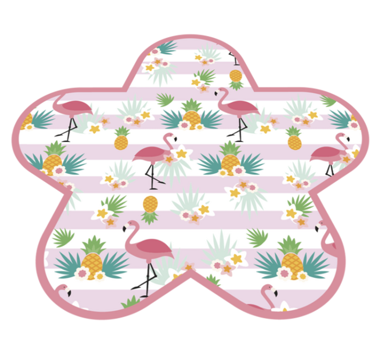 Flamingo Playtime nursery vinyl rug - TenStickers