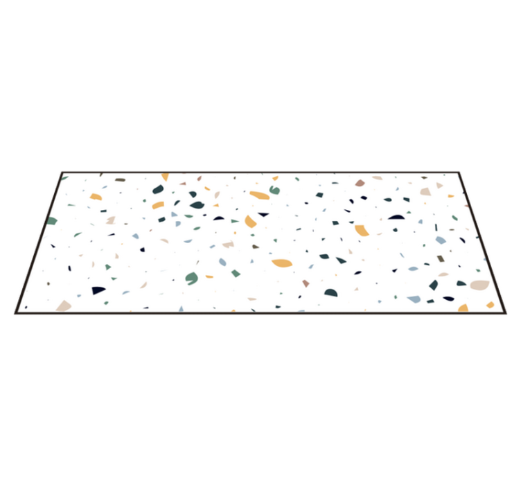 Terrazzo Inspiration geometric vinyl rug - TenStickers