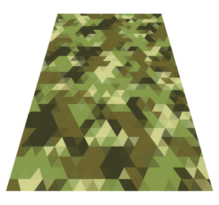 Geometric Camouflage geometric vinyl rug - TenStickers