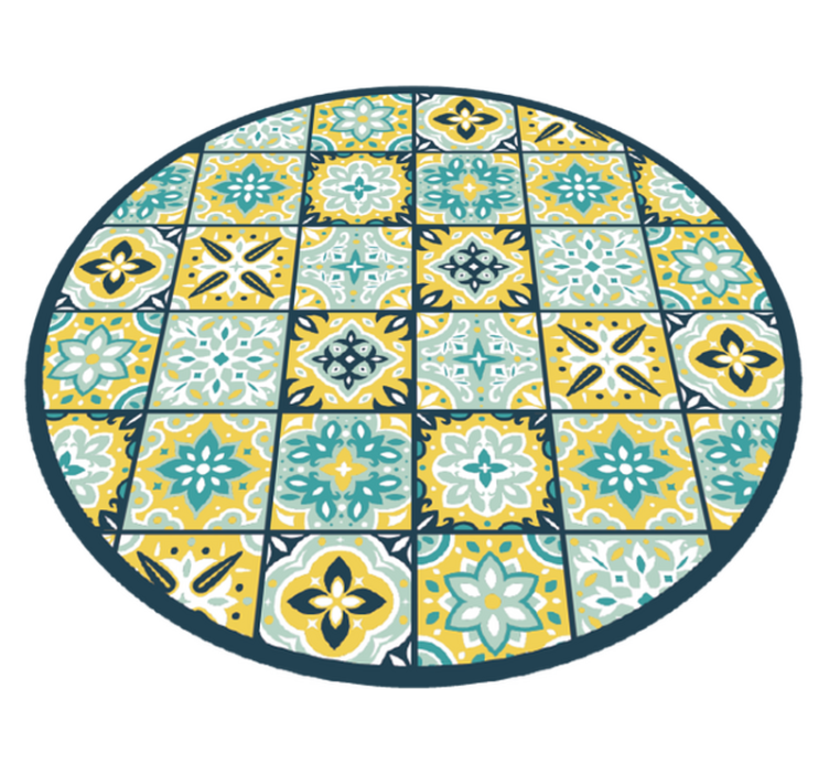 Circular Mosaic mosaic vinyl rug - TenStickers