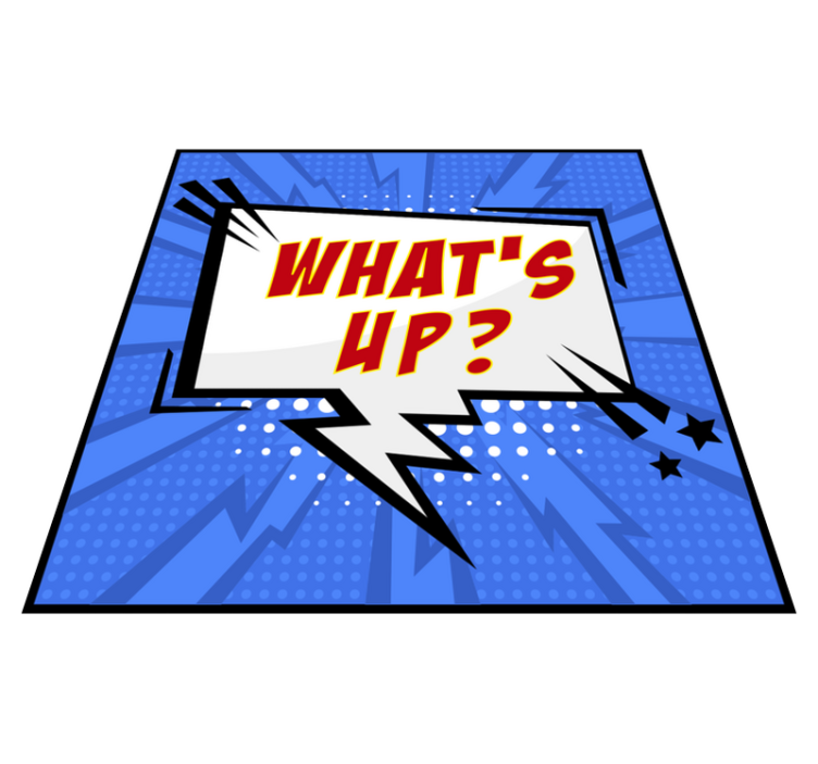 Comic Bubble Greeting custom rug - TenStickers