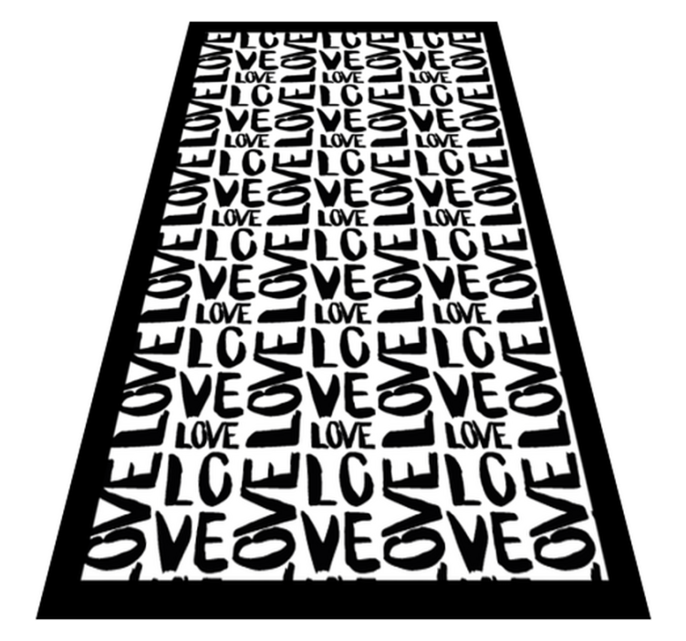 Expressive Love Text custom rug - TenStickers