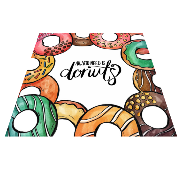 Need Donuts Design custom rug - TenStickers