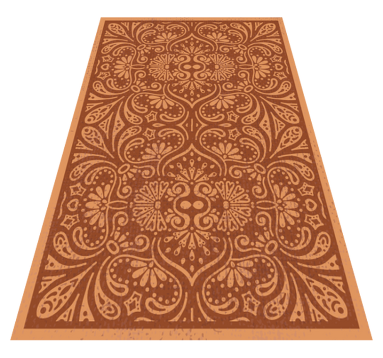 Mandala-Inspired Ornament kitchen vinyl rug - TenStickers