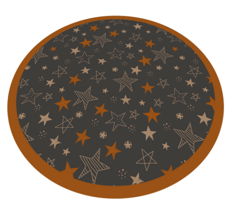 Celestial Motifs star vinyl rug - TenStickers