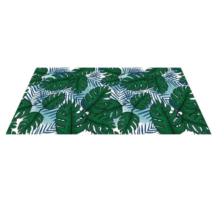 Tropical Monstera Pattern floral rug - TenStickers