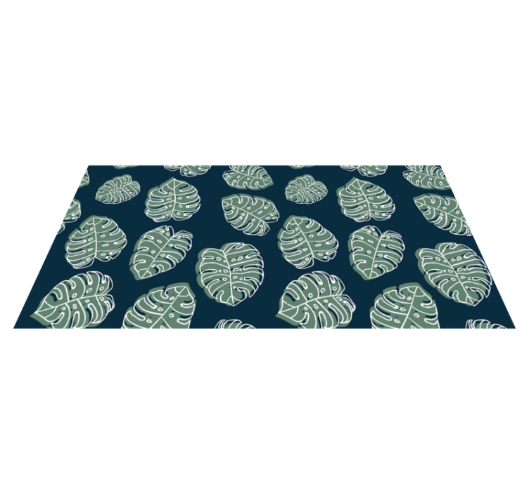 Monstera Leaf Pattern floral rug - TenStickers