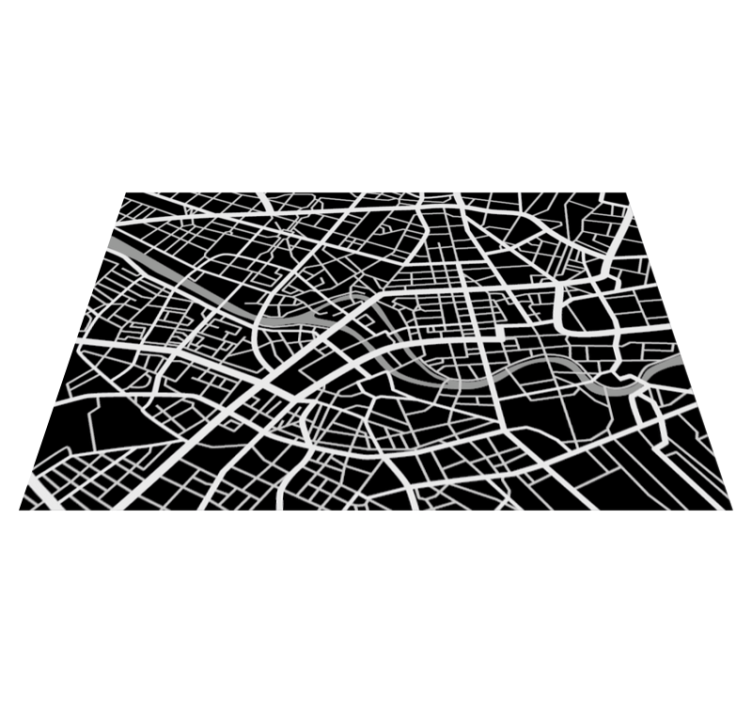 Urban Map Detail map rug - TenStickers