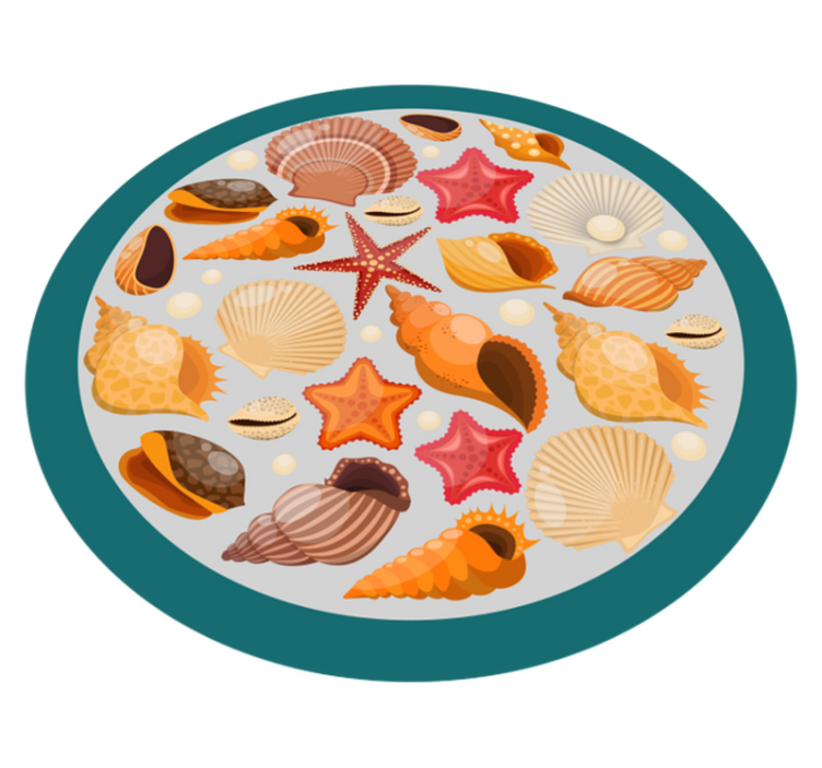 Seashell Collection animal vinyl rug - TenStickers