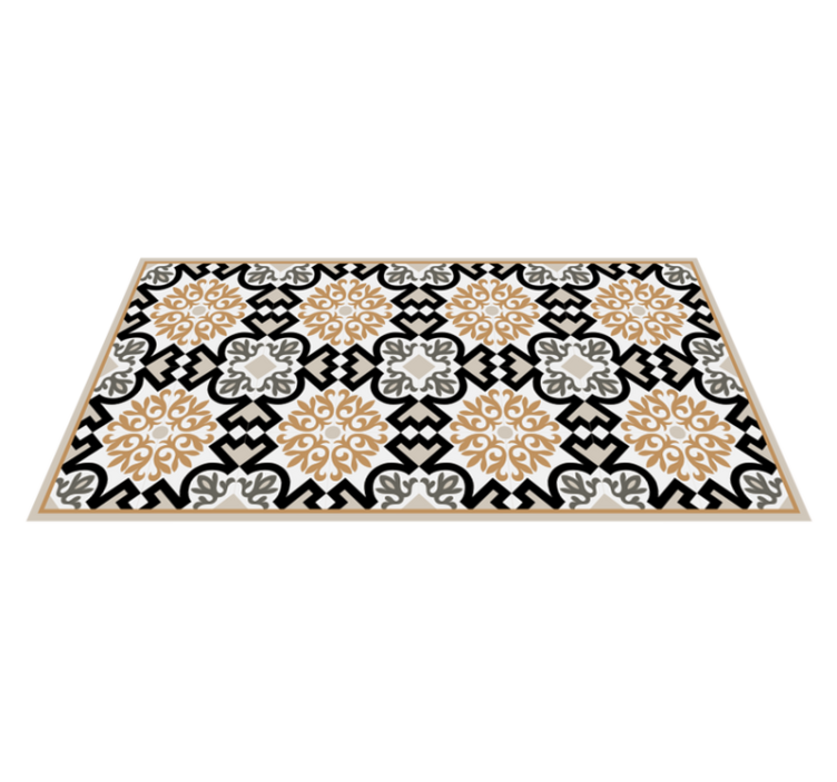 Intricate Mosaic mosaic vinyl rug - TenStickers