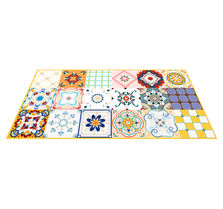 Mosaic Tile Patterns tile vinyl rug - TenStickers