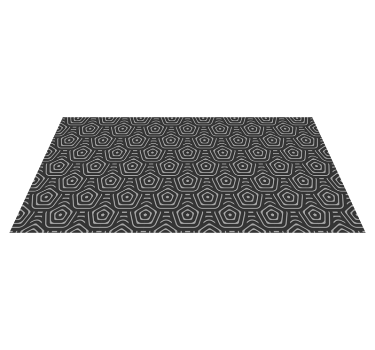 Concentric Diamonds geometric vinyl rug - TenStickers