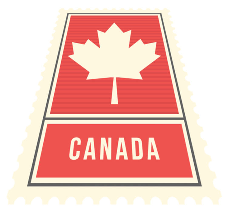 Canada Maple Leaf vintage vinyl rug - TenStickers