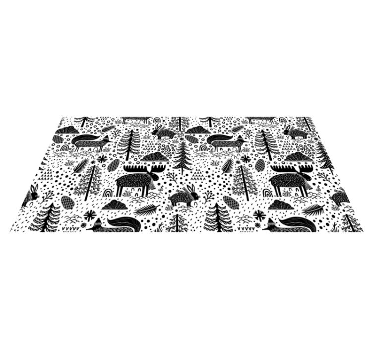 Scandinavian Fauna kids vinyl rug - TenStickers