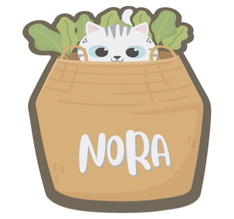 Personalized Feline custom vinyl rug - TenStickers