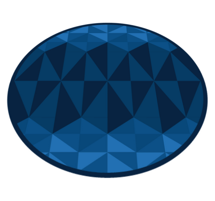 Geometric Circular Design geometric vinyl rug - TenStickers