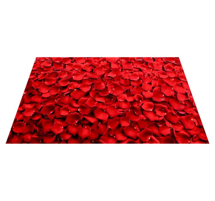 Red roses  floral rug design - TenStickers