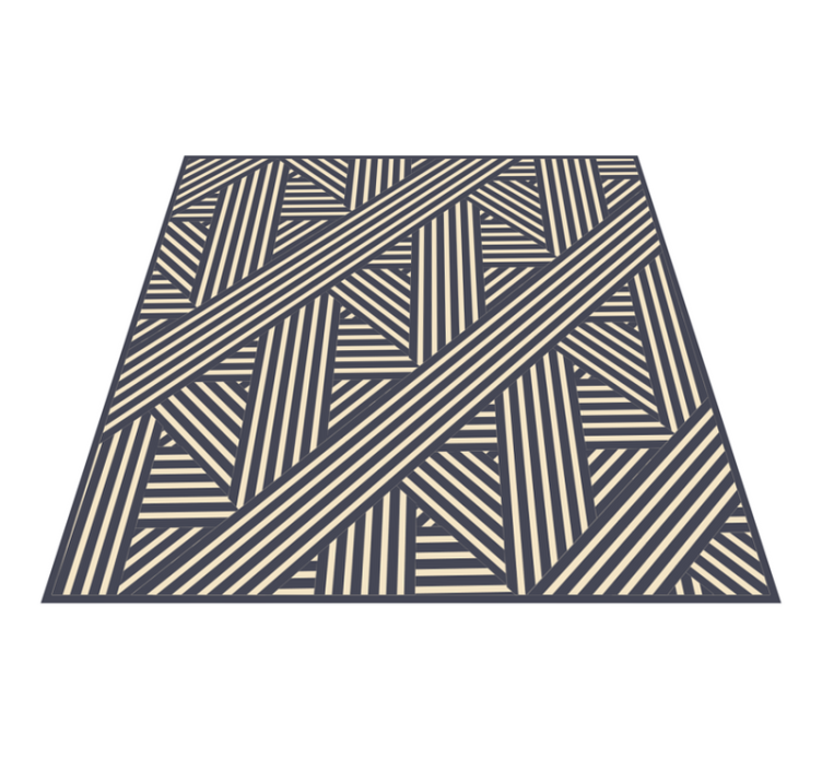 Geometric Diagonals geometric vinyl rug - TenStickers