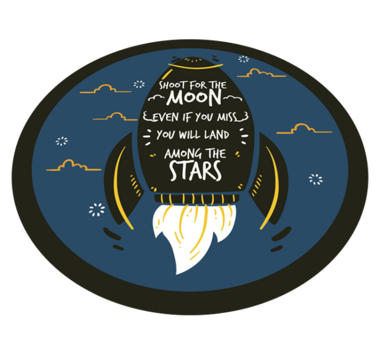Shoot for the moon custom rug - TenStickers