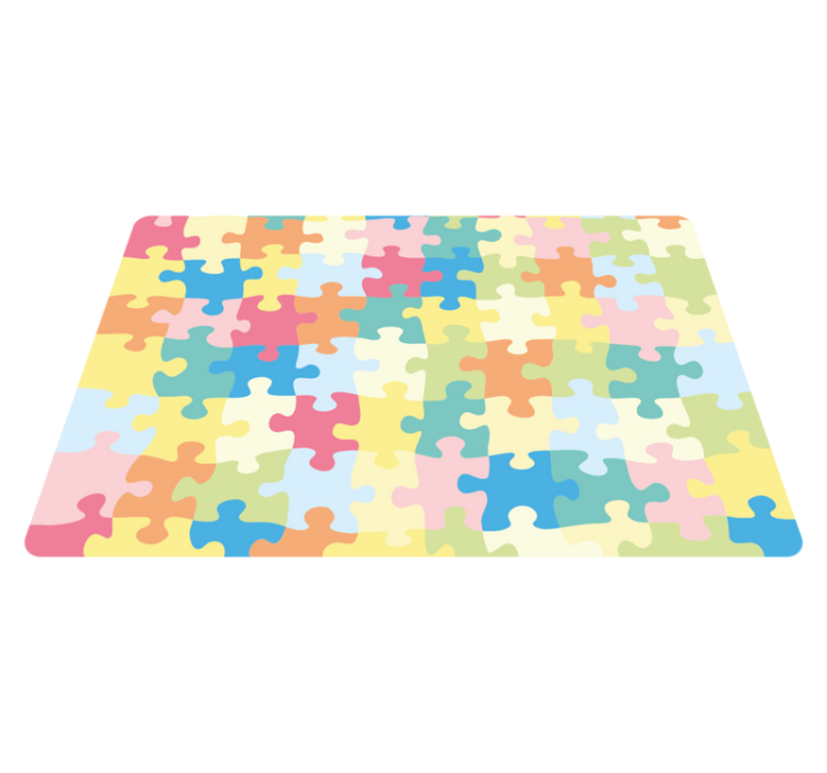 Puzzle Pattern kids vinyl rug - TenStickers