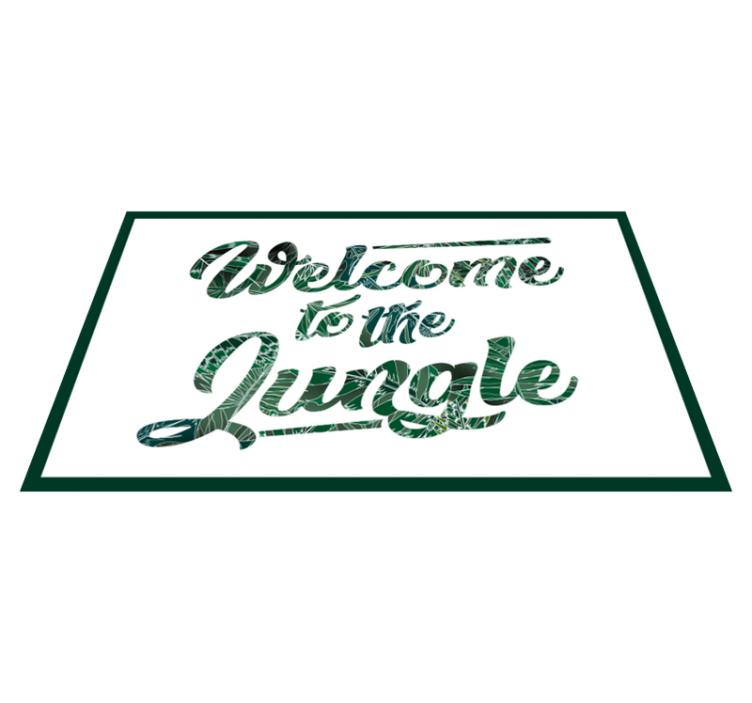 Jungle Welcome Phrase custom rug - TenStickers